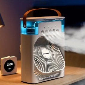 Smart Luftkylare med Mist & LED-belysning