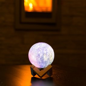 Nattlampa Måne - Månlampa med färger