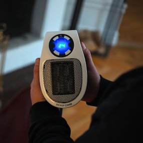 Portabel värmare med temperaturmonitor