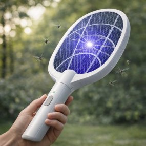 Elektrisk flugsmälla med UV-ljus – uppladdningsbar myggfälla