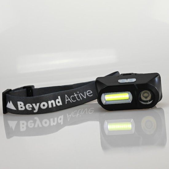 Uppladdningsbar LED-pannlampa - Klicka på bilden för att stänga