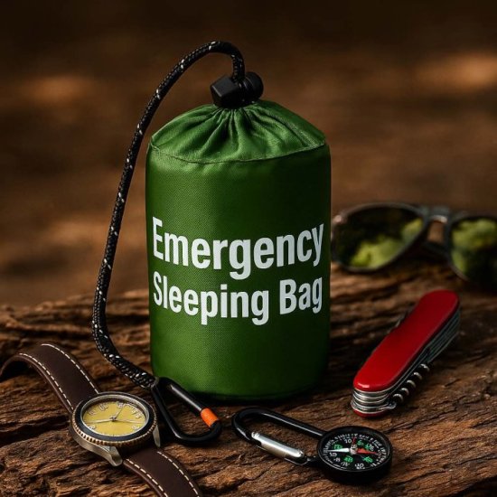 Nödsovsäck med visselpipa - Klicka på bilden för att stänga