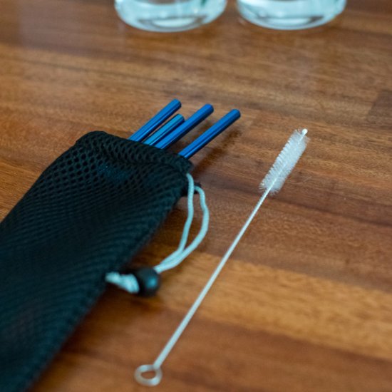 Sugrör i metall (4 st) - Klicka på bilden för att stänga