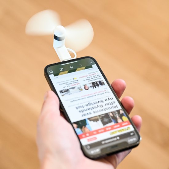 Mini-fläkt för iPhone och Android - Klicka på bilden för att stänga