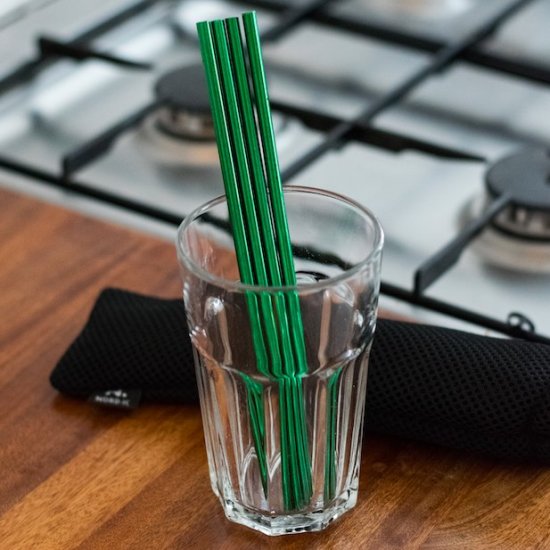 Sugrör i metall (4 st) - Klicka på bilden för att stänga