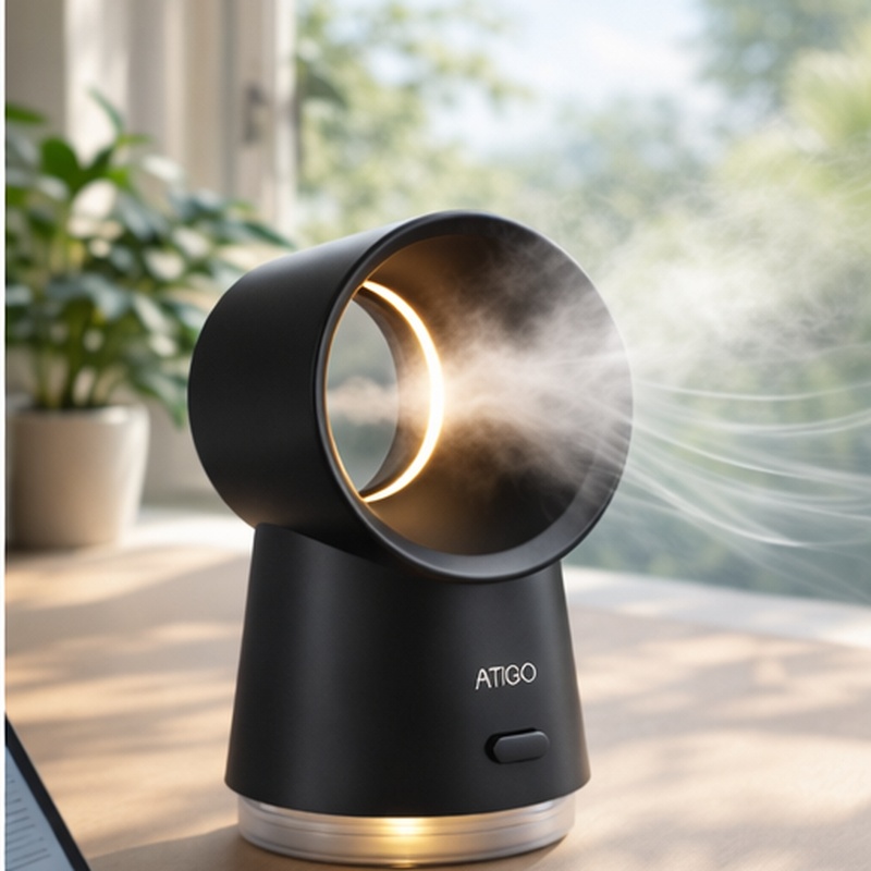 Portabel Luftkylare med nattlampa