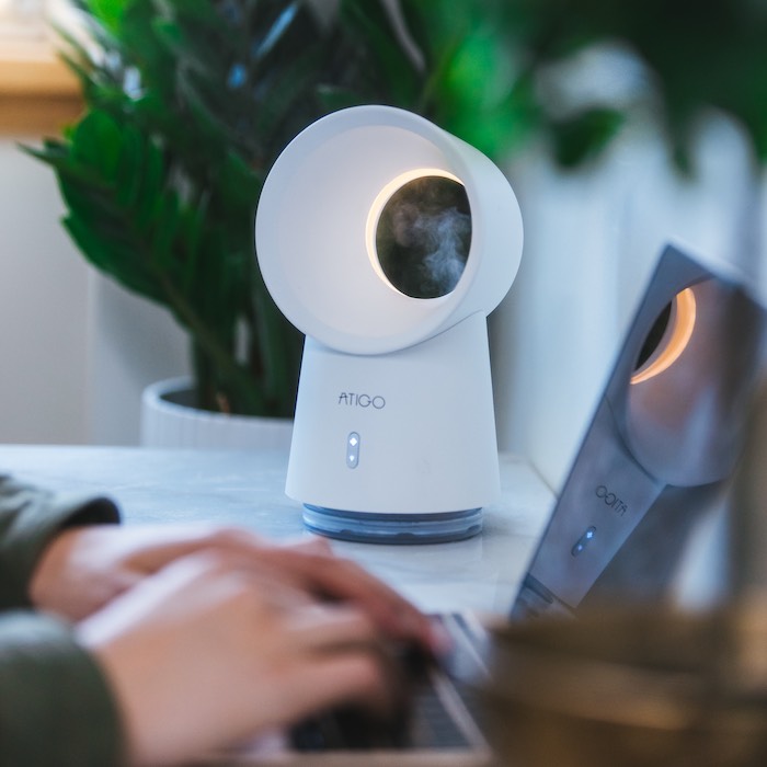 Bladlös fläkt med LED-nattlampa