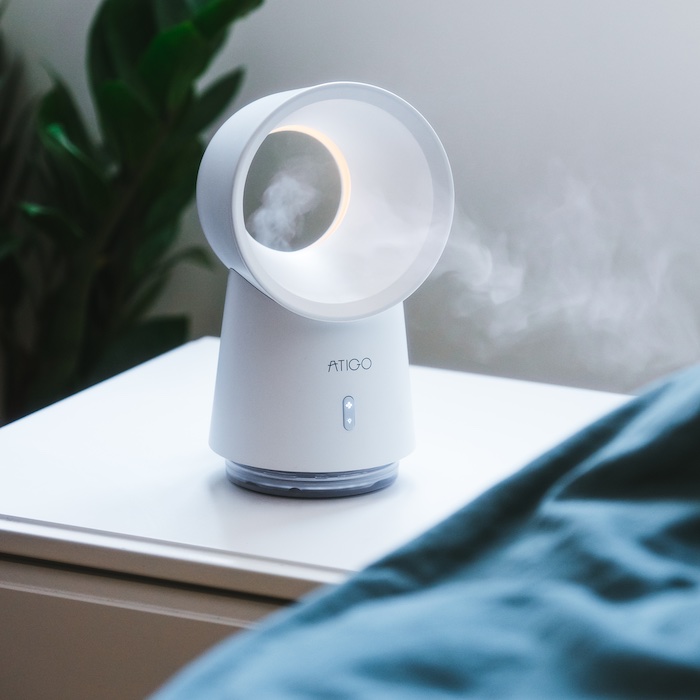Bladlös fläkt med LED-nattlampa