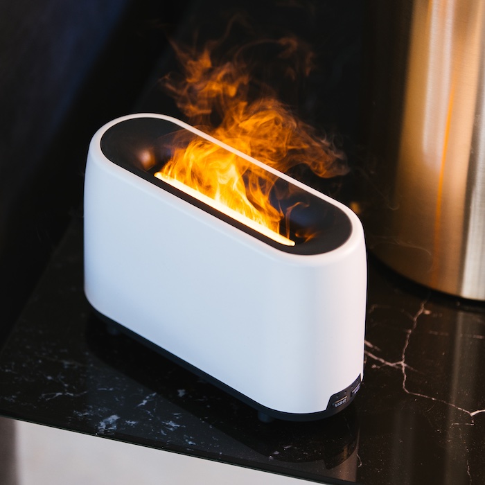 Elektrisk eld - Visuella flammor av vattenånga