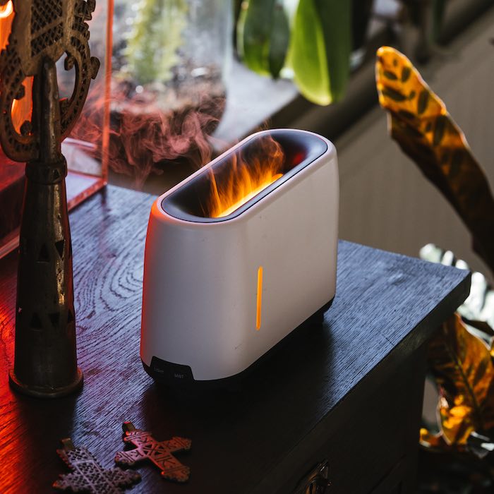 Elektrisk eld - Visuella flammor av vattenånga