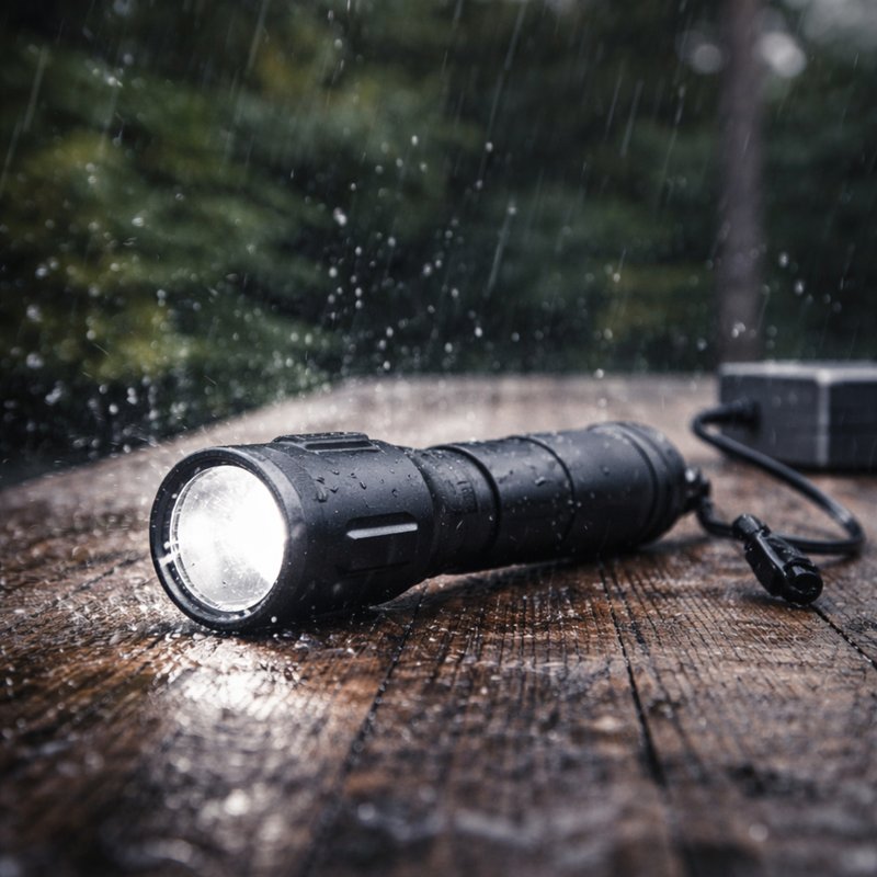 Superstark Ficklampa med USB-laddning