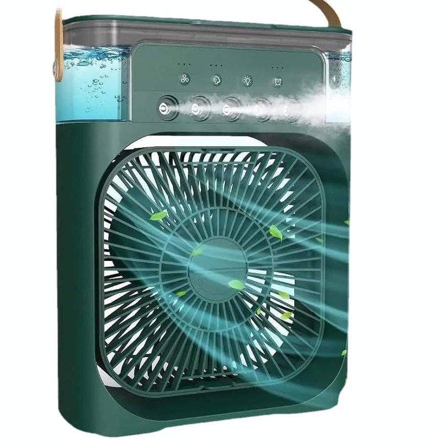 Smart Luftkylare med Mist & LED-belysning