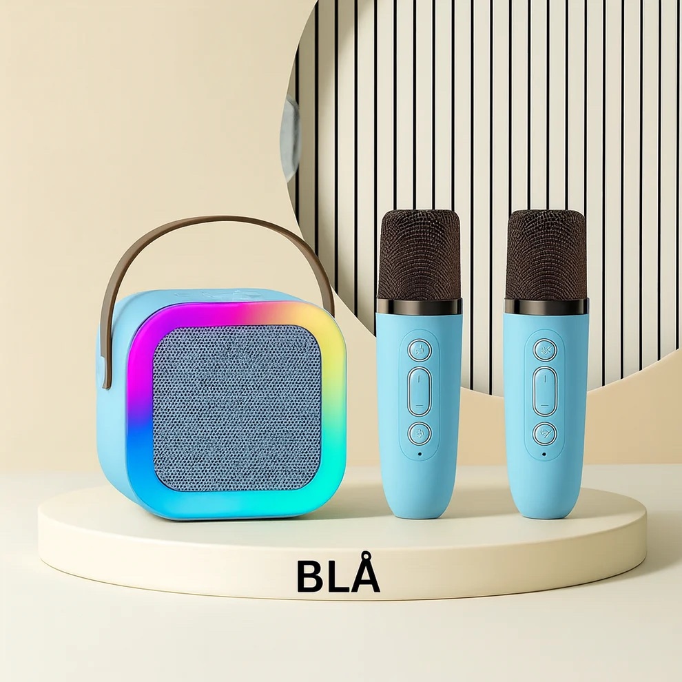 MiniKaraoke - 2 mikrofoner + högtalare