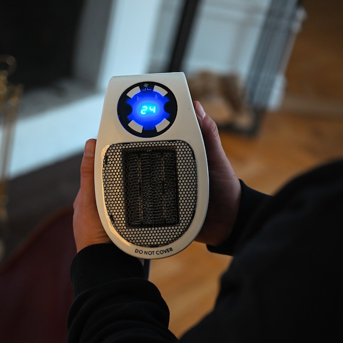 Portabel värmare med temperaturmonitor - Klicka på bilden för att stänga