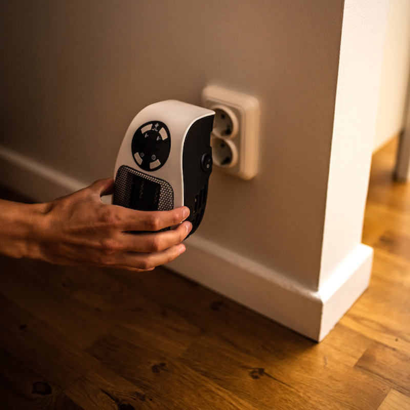 Portabel värmare med temperaturmonitor