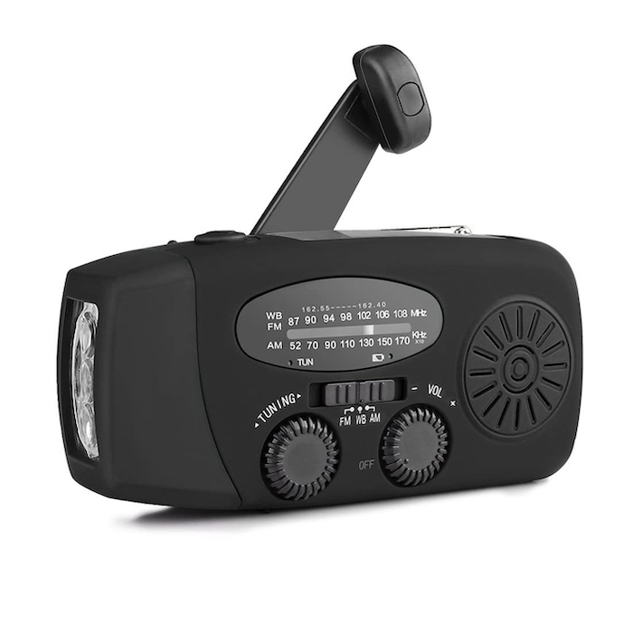 Vevradio med Solceller & Powerbank